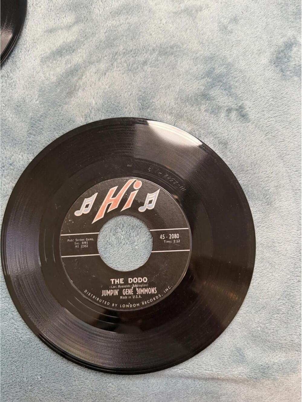 Jumpin’ Gene Simmons – The Dodo / The Jump 45 RPM Hi Records Original Vinyl